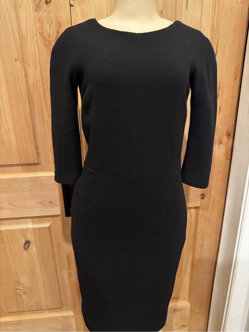Karolina Zmarlak virgin wool black dress Sz 2 (mannequin sz 6) *flaw